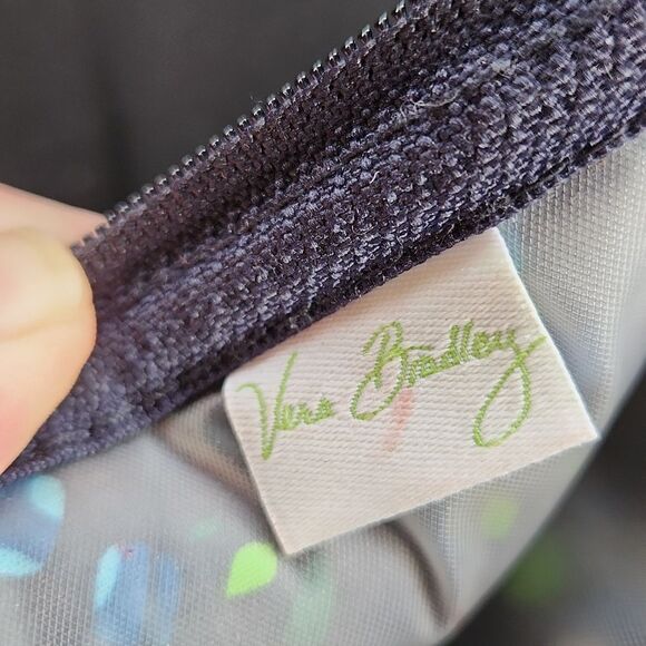 Vera Bradley Blue and Green Cosmetic Bag with Geometric Pattern - Picture 6 of 8